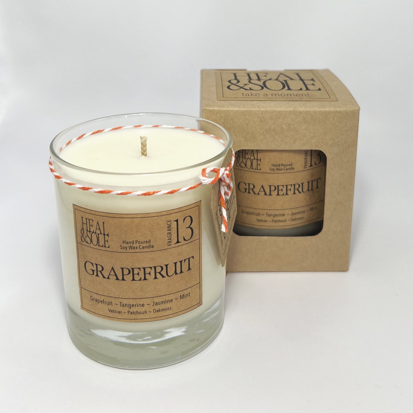 Grapefruit Fragranced Soy Wax Candle