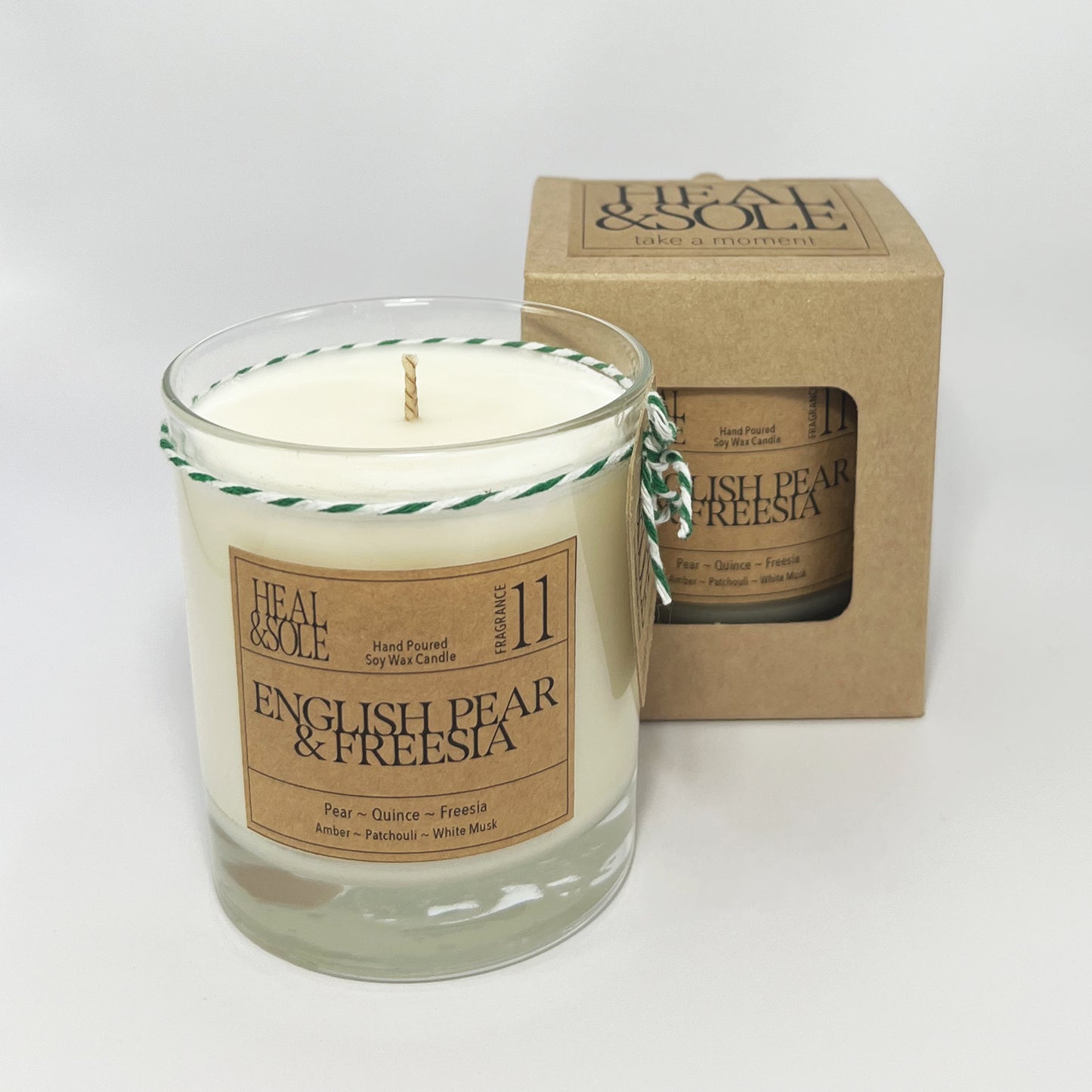English Pear & Freesia Fragranced Soy Wax Candle