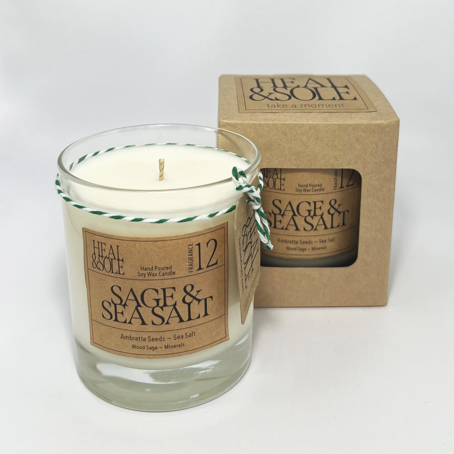 Sage & Sea Salt Fragranced Soy Wax Candle