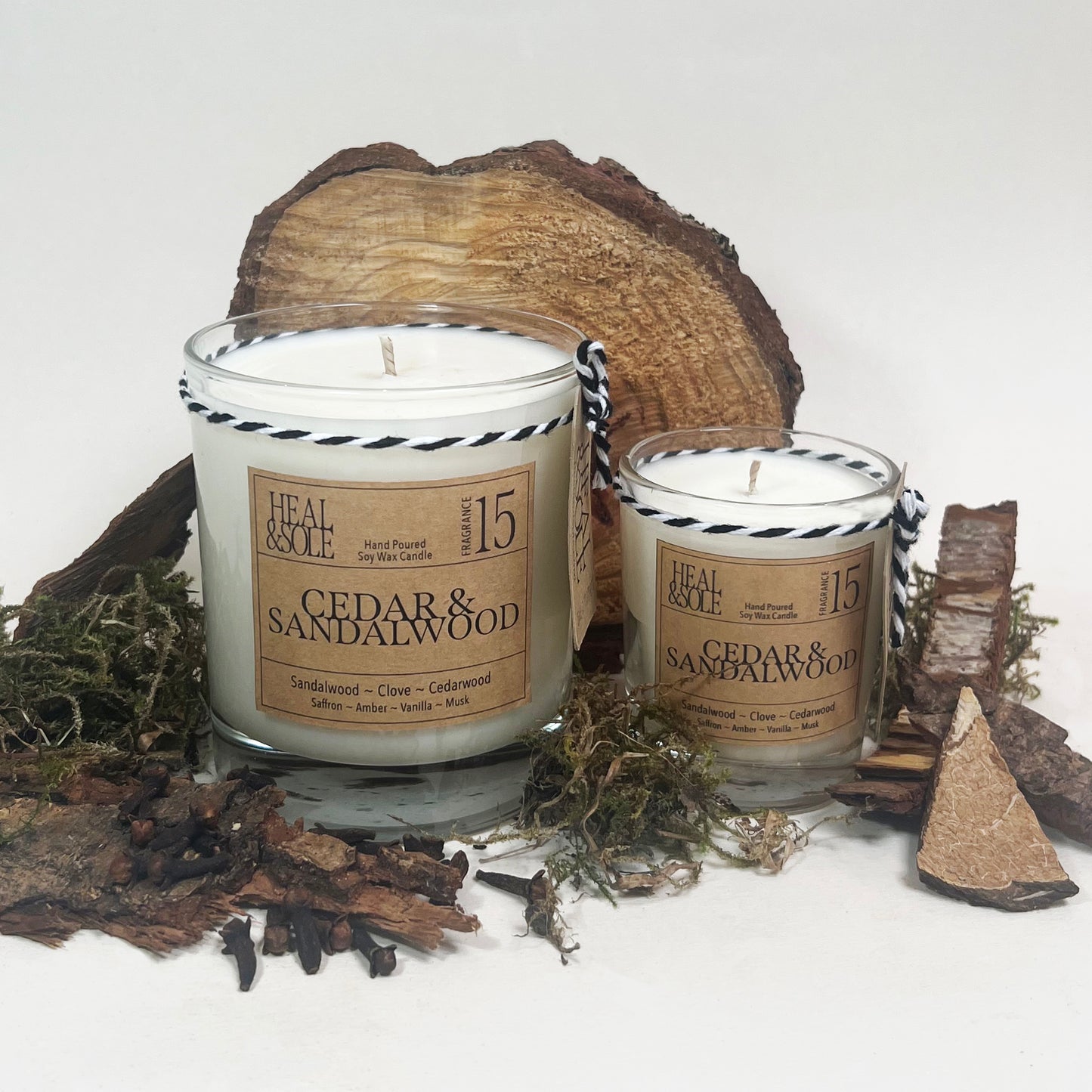 Cedar & Sandalwood Fragranced Soy Wax Candle