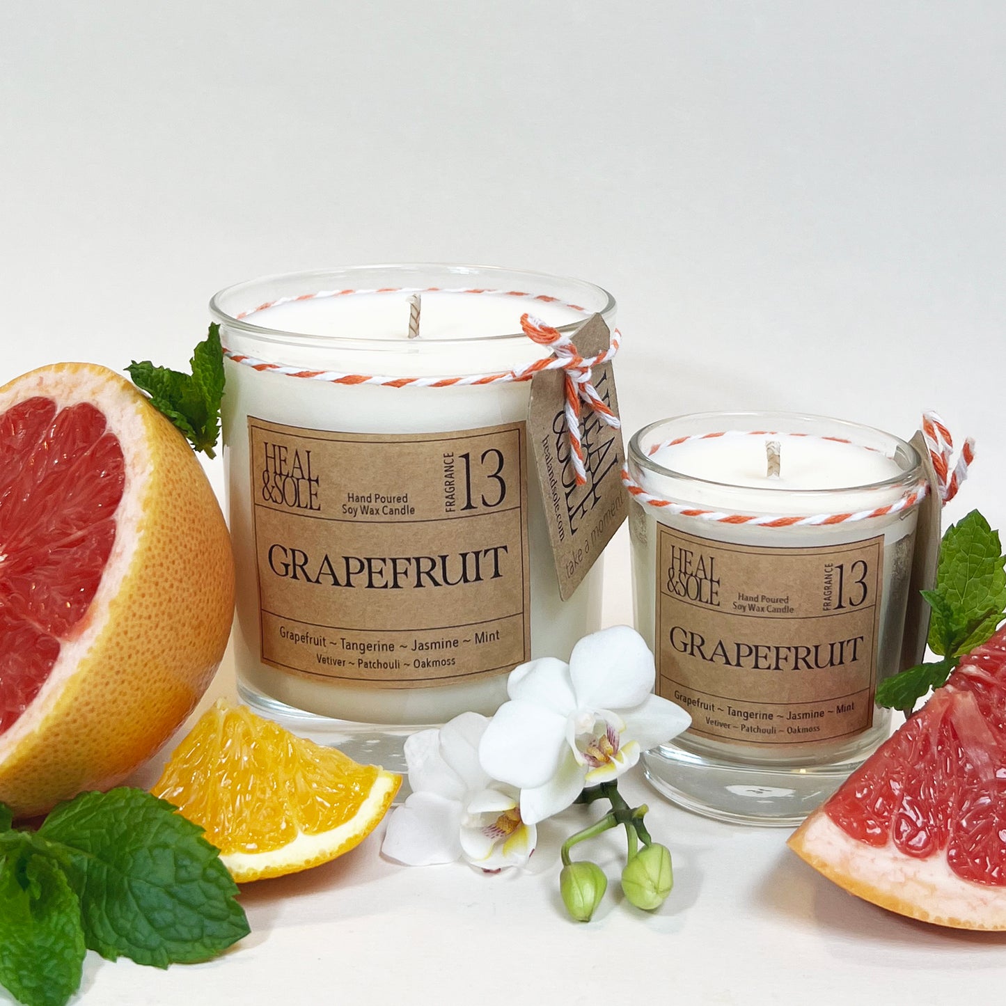 Grapefruit Fragranced Soy Wax Candle
