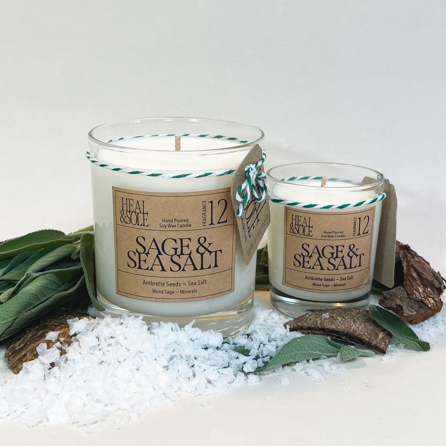 Sage & Sea Salt Fragranced Soy Wax Candle