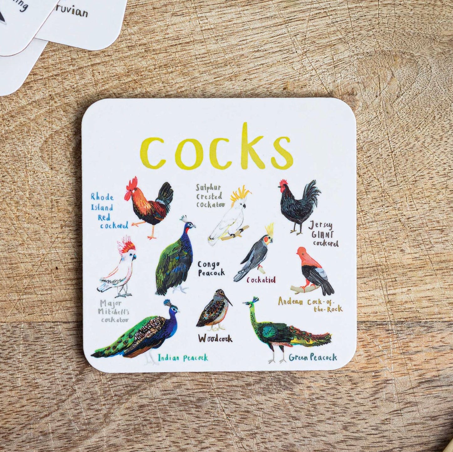 Sarah Edmonds Cocks Coaster