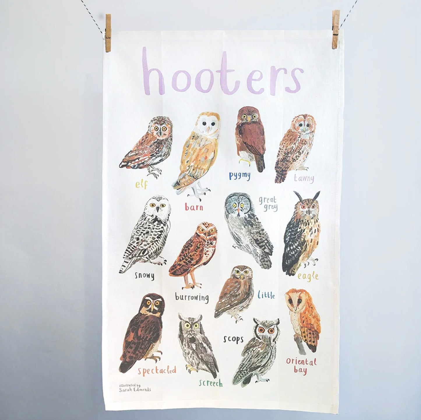 Sarah Edmonds Hooters Tea Towel