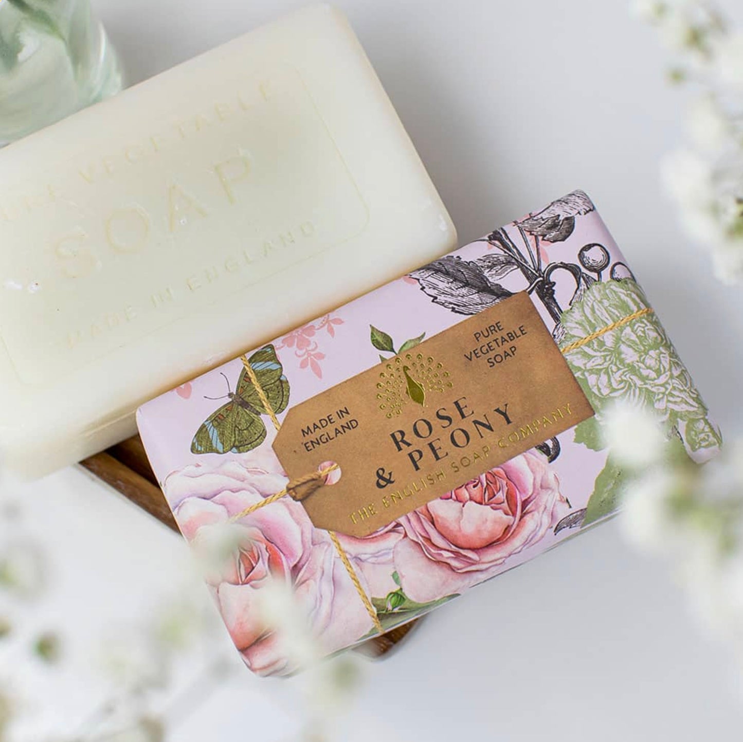 Luxury Rose and Peony fragranced soap bar