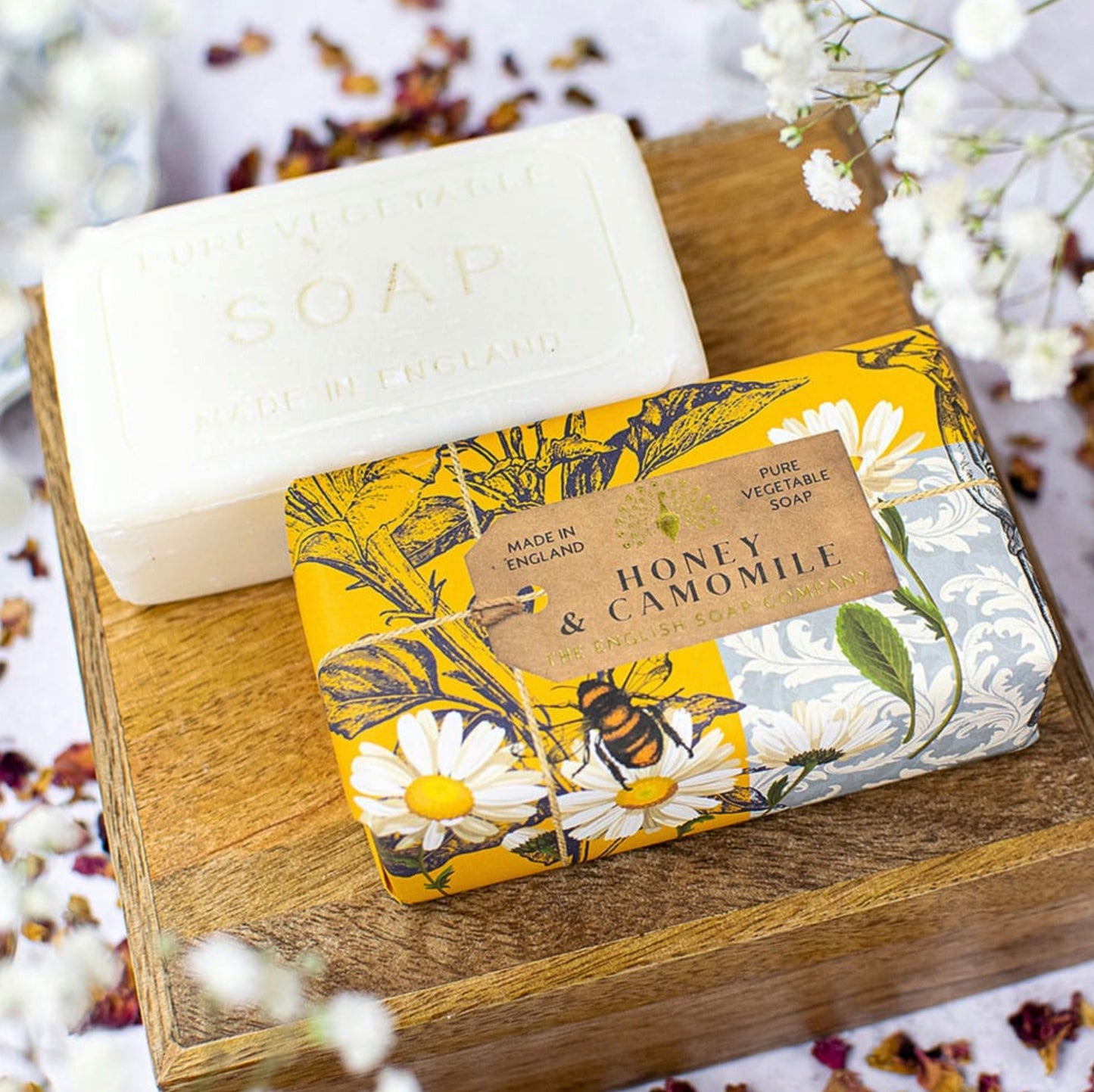 Luxury Honey and Camomile fragranced soap bar