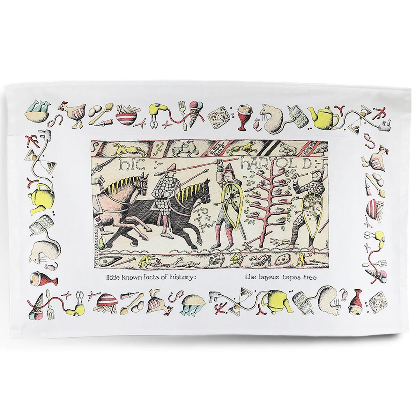 Simon Drew Bayeux Tapas Tree Tea Towel
