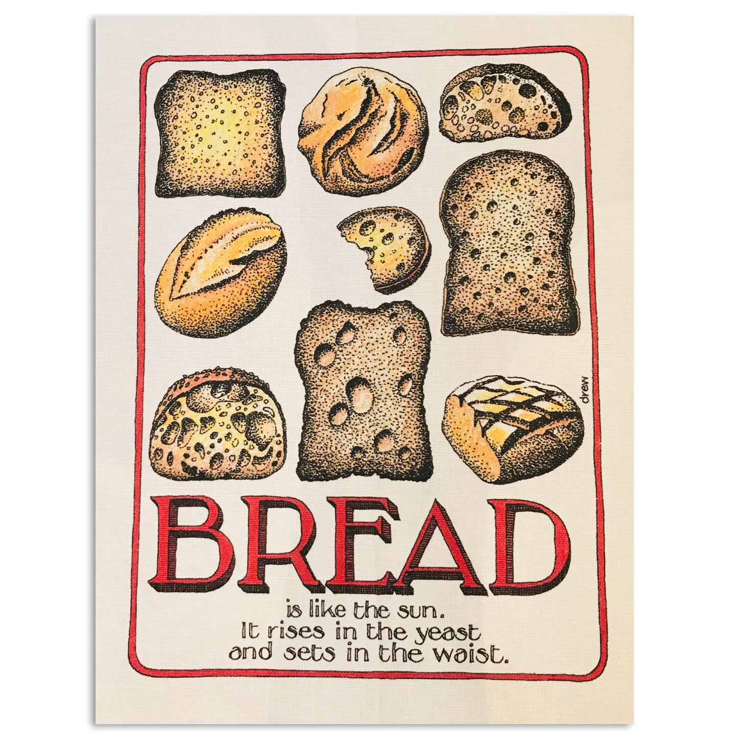 Simon Drew Bread Tea Towel