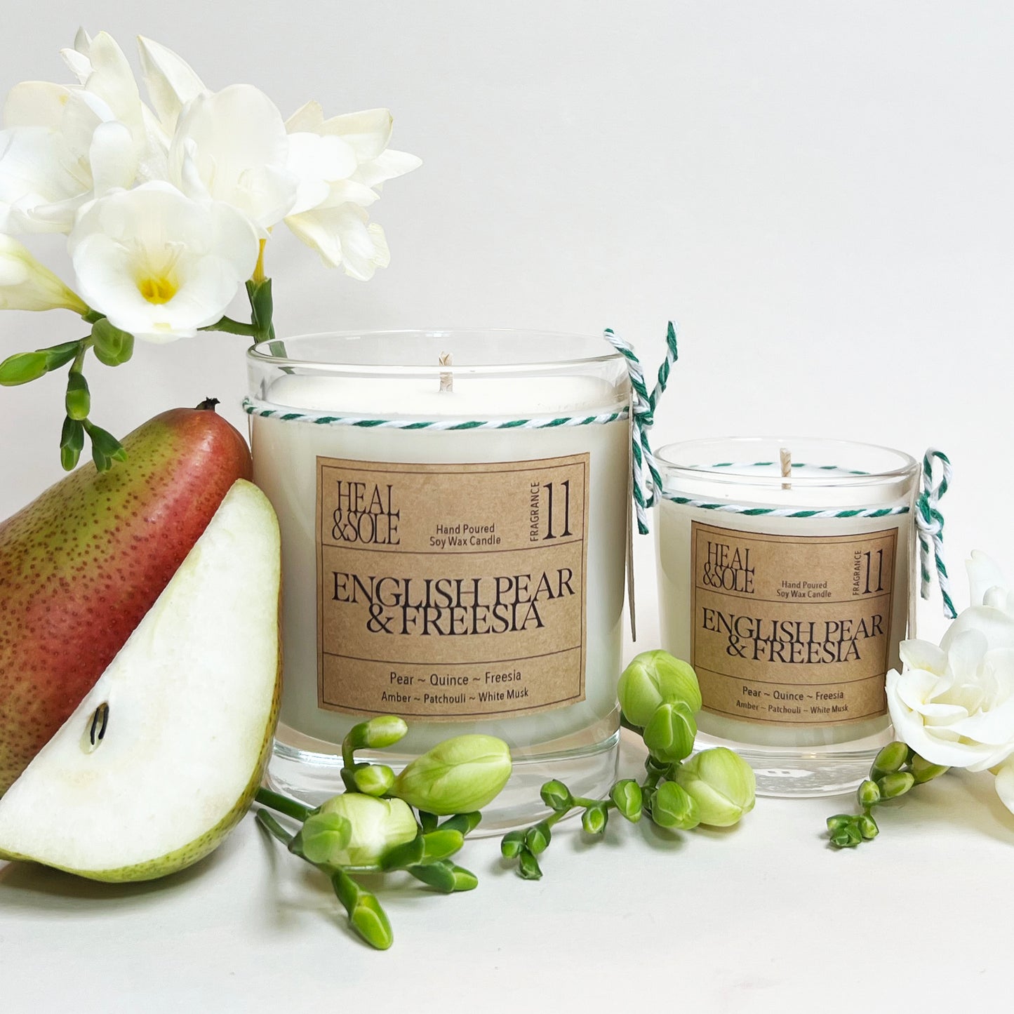 English Pear & Freesia Fragranced Soy Wax Candle