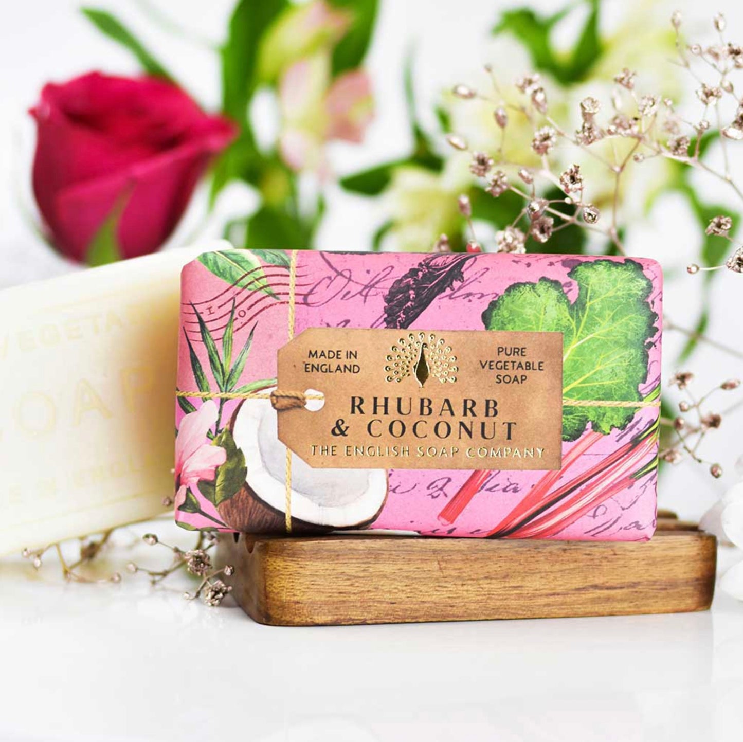 Luxury Rhubarb and Coconut fragranced soap bar